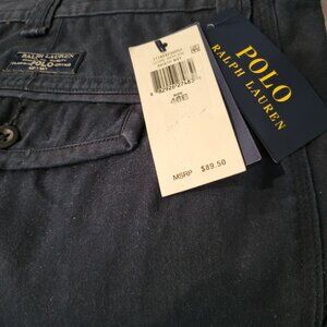 Ralph Lauren Polo Cargo Shorts 46 B NWT $89.50 Navy